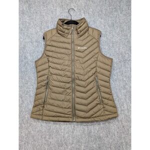 Columbia Powder Lite Vest Women's XL Green Lightweight Omni Heat Layering Puffer